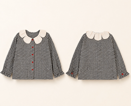 Midnight Gingham Blouse