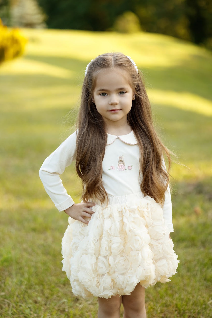 Cream Bubble Skirt
