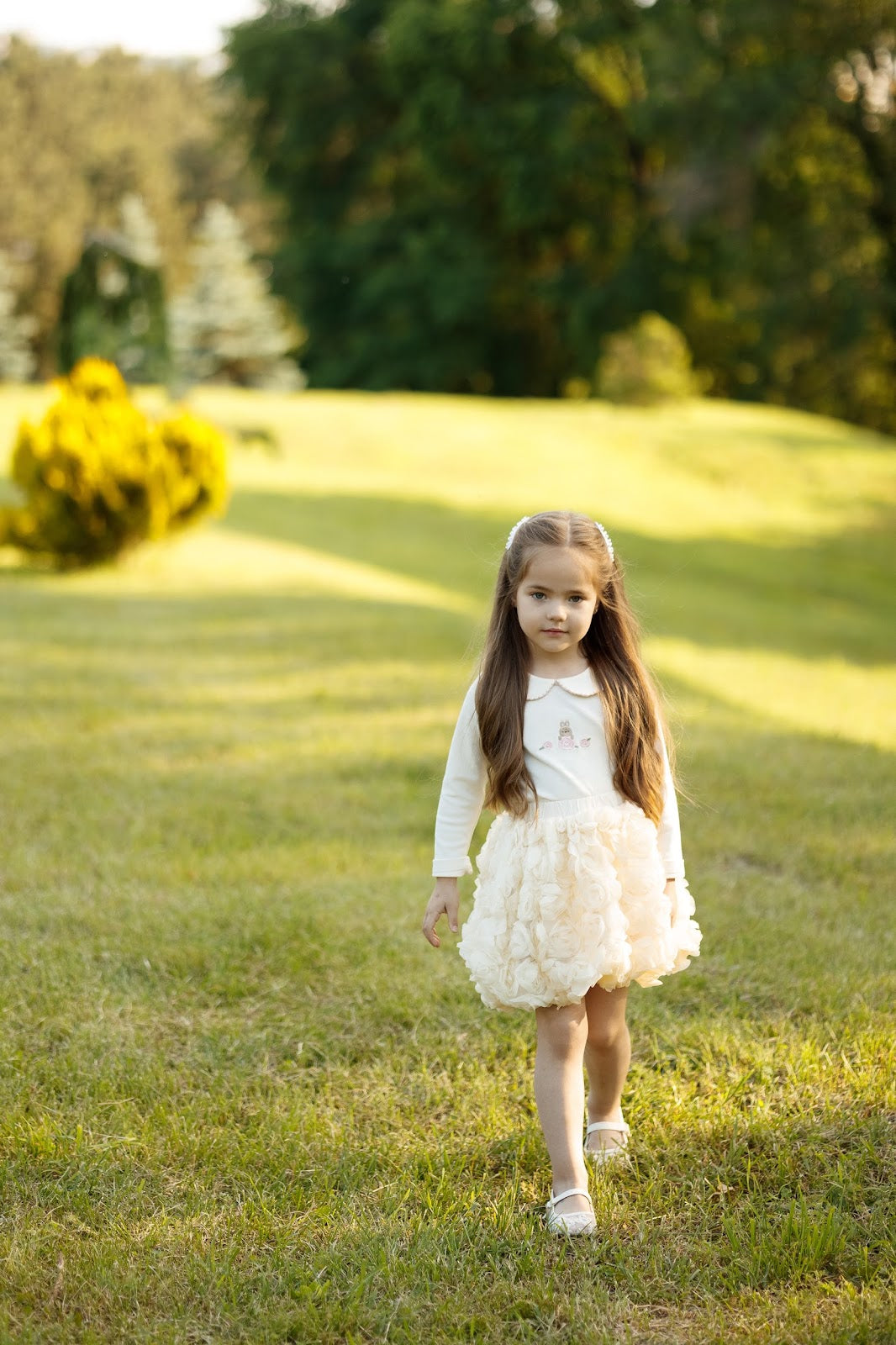 Cream Bubble Skirt
