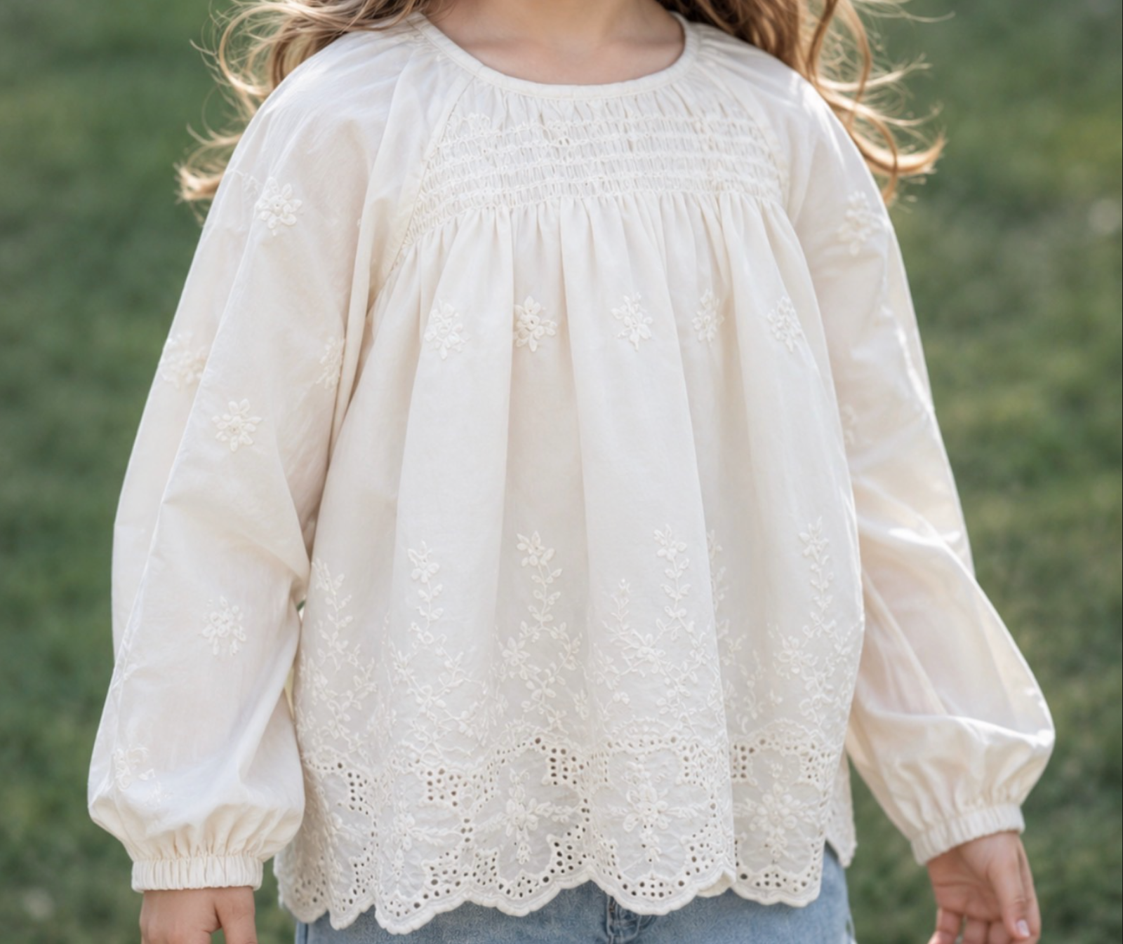 Lace Hem Blouse
