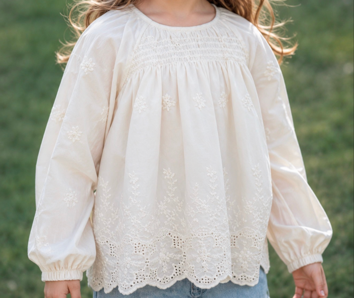 Lace Hem Blouse