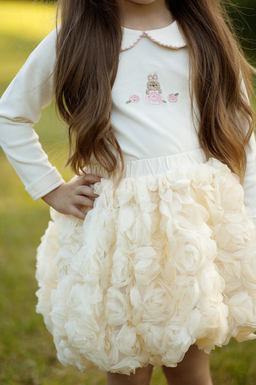 Cream Bubble Skirt